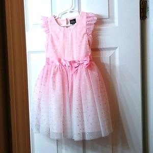 XS (4/5) girls pink knee length party dress